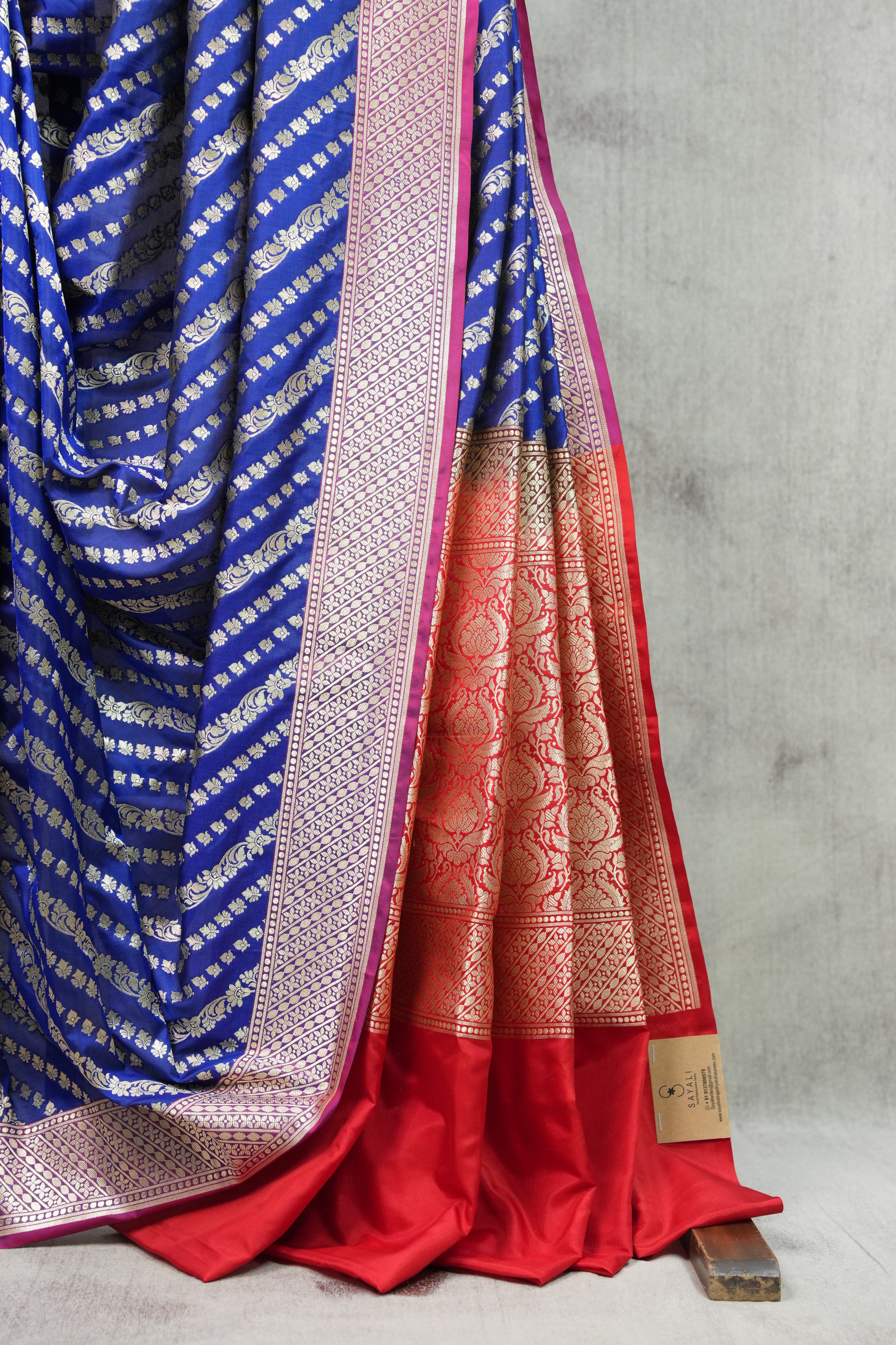 Royal Blue Banarasi Silk Saree-SRRBBSS630