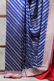 Royal Blue Banarasi Silk Saree-SRRBBSS630
