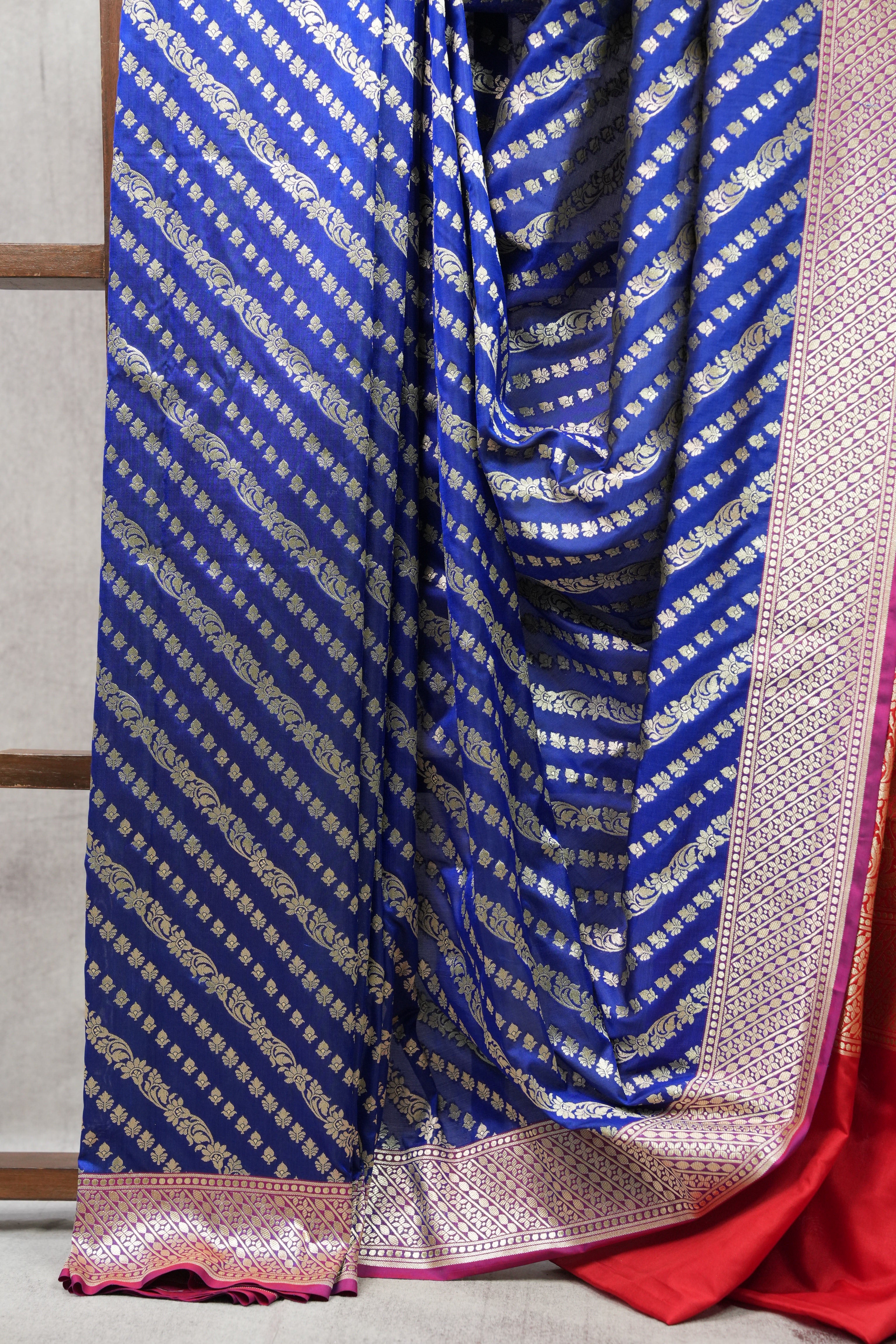 Royal Blue Banarasi Silk Saree-SRRBBSS630