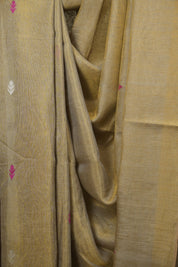 Grey Tissue Linen Jamdani Saree - SRGTLJS203