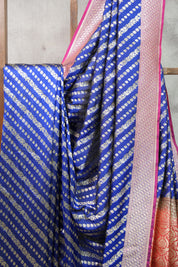 Royal Blue Banarasi Silk Saree-SRRBBSS630