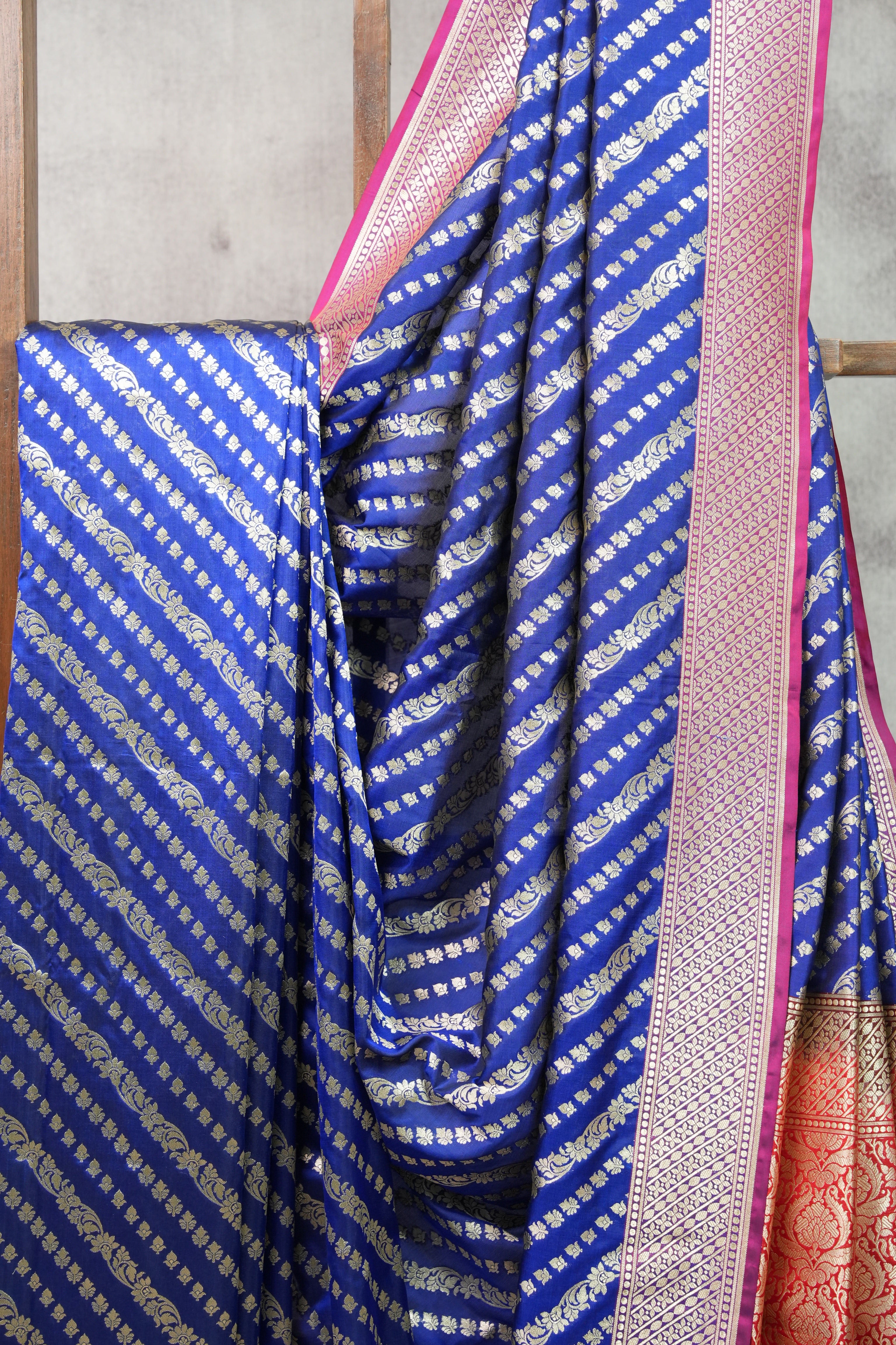 Royal Blue Banarasi Silk Saree-SRRBBSS630