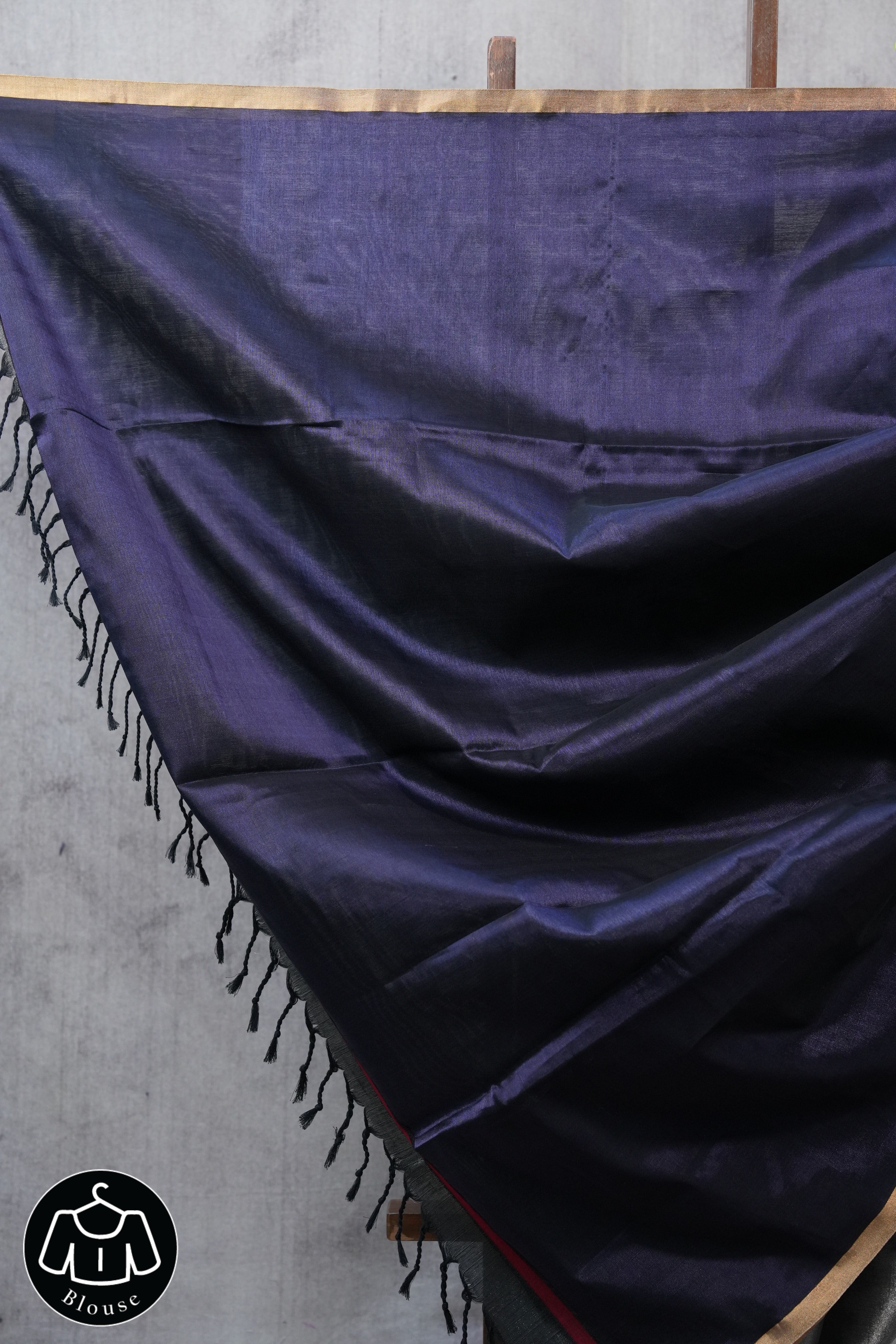 Grey Maheshwari Tissue Saree - SRGMTS404