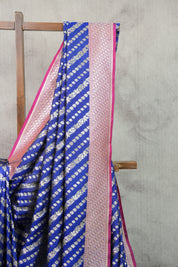 Royal Blue Banarasi Silk Saree-SRRBBSS630