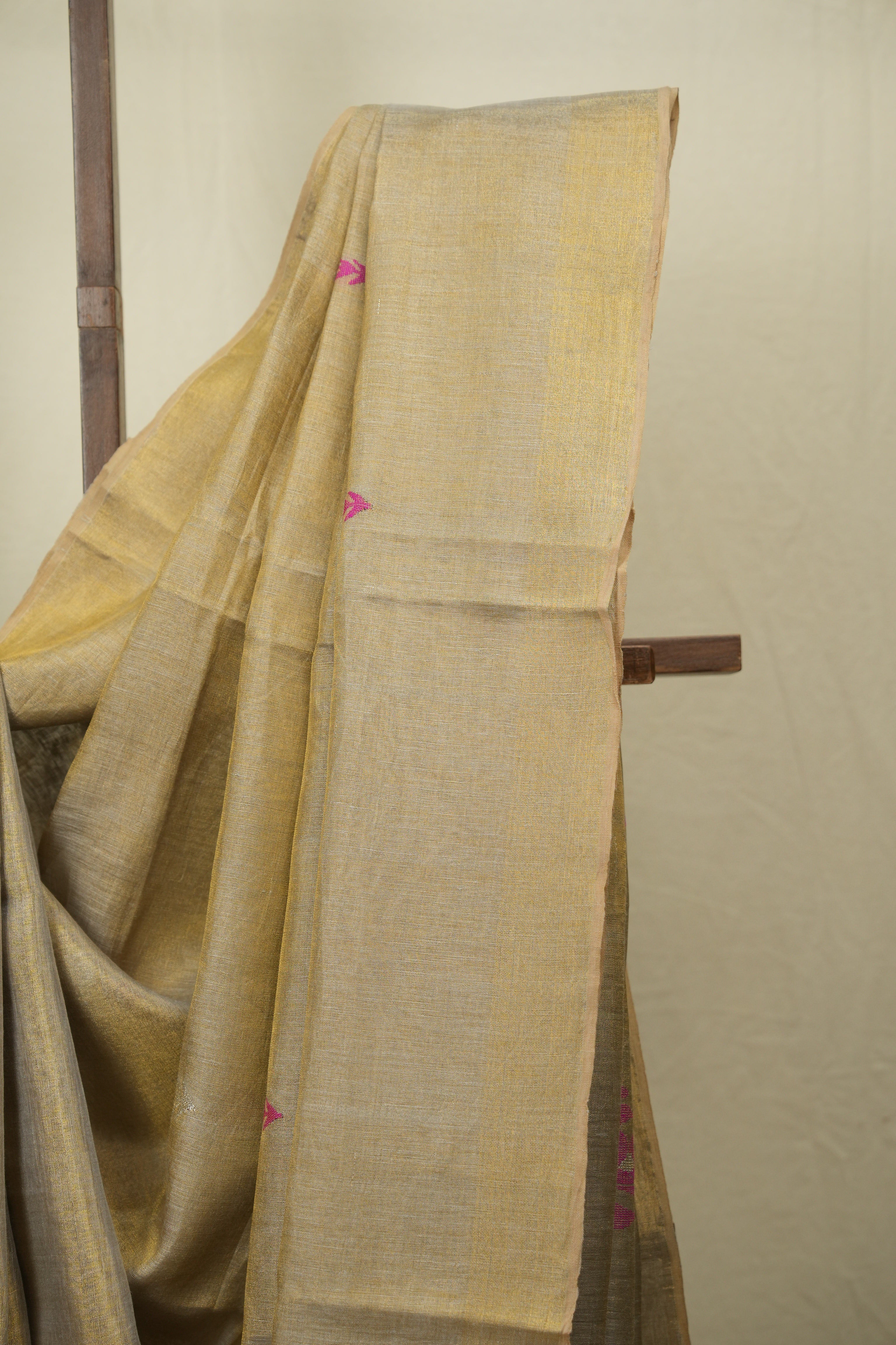 Grey Tissue Linen Jamdani Saree - SRGTLJS203