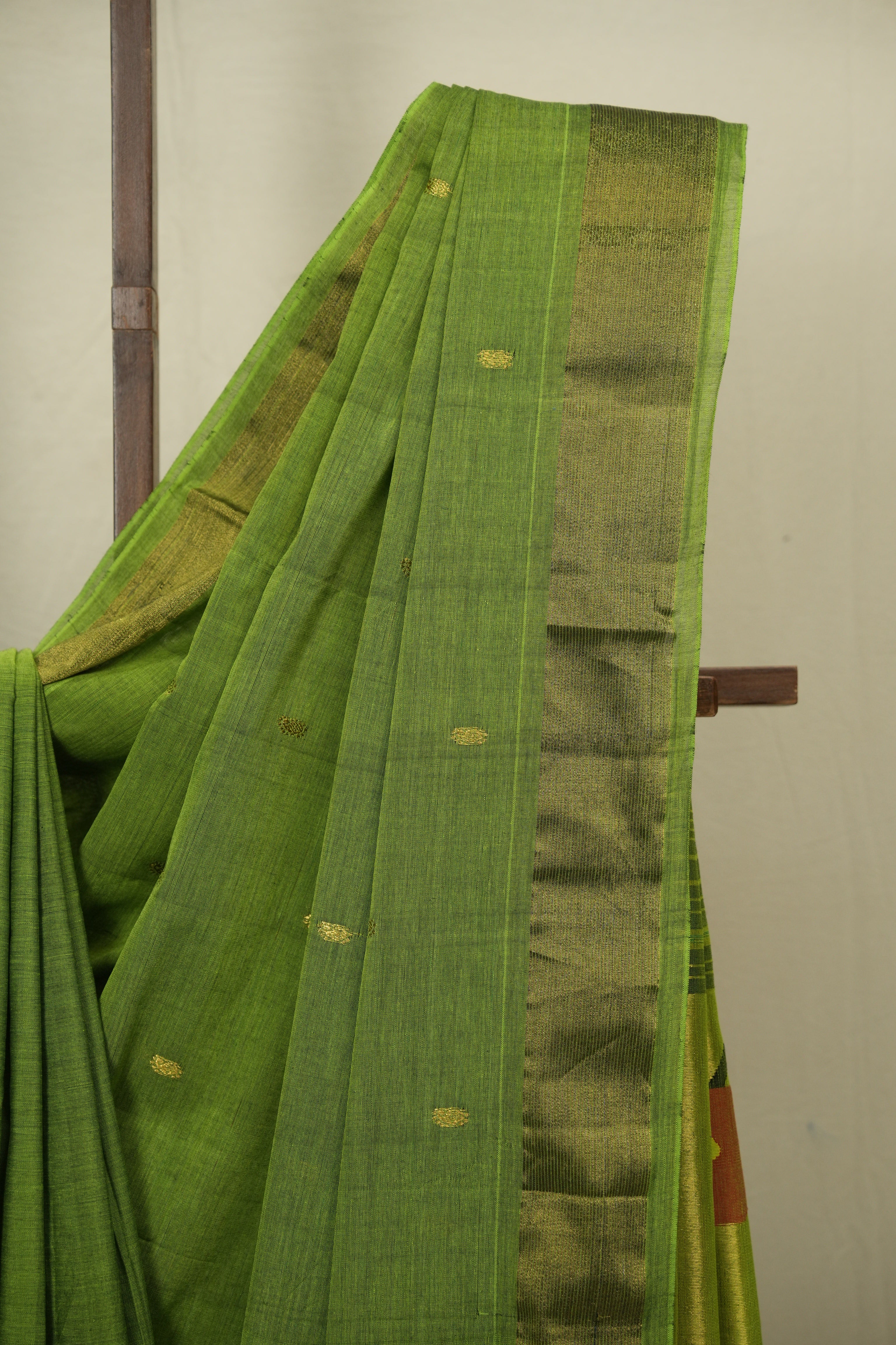 Green Cotton Paithani Saree - SRGCPS770