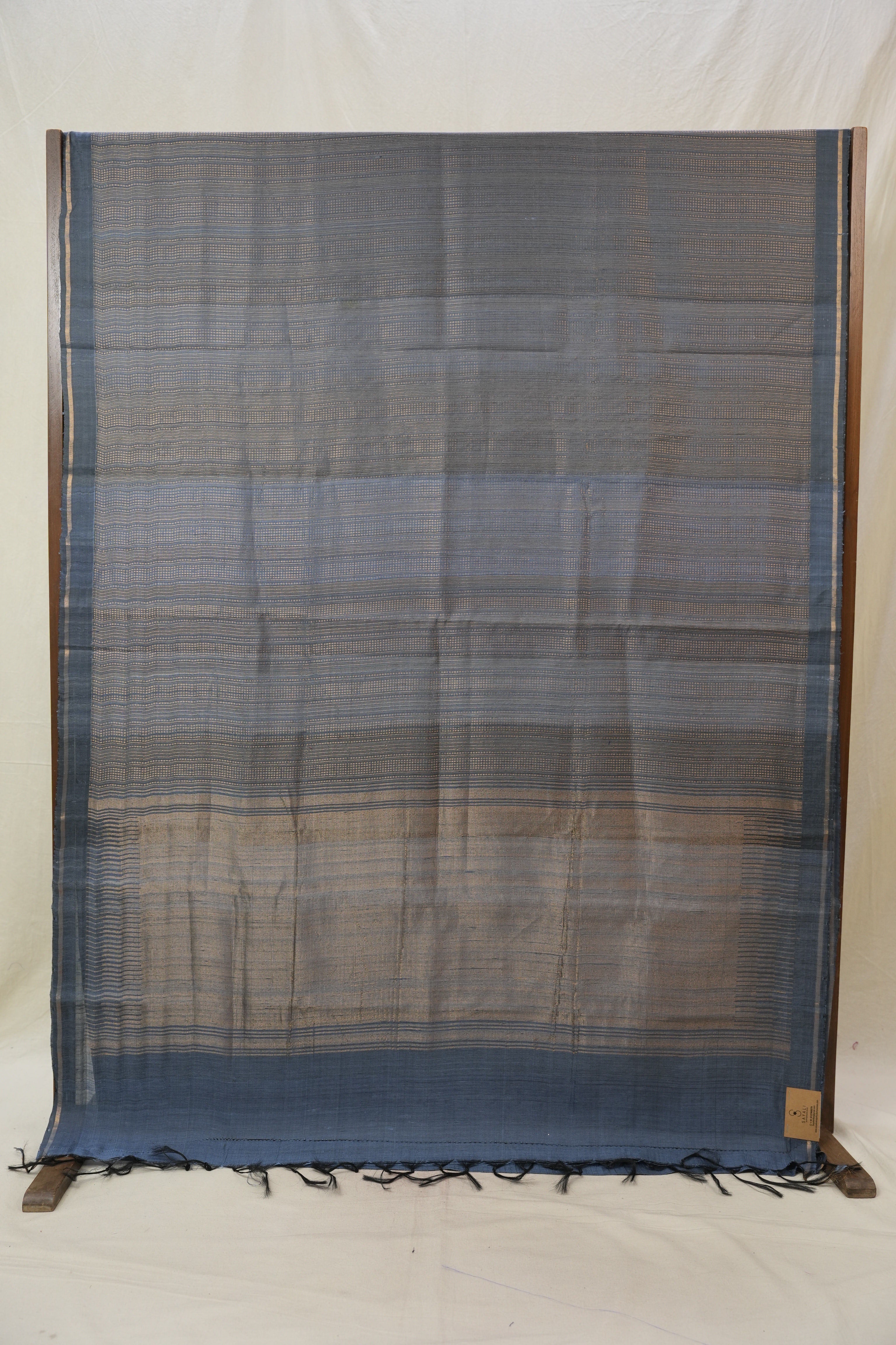 Metallic Blue Raw Silk Saree - SRMBRSS970