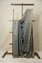 Grey Tussar Silk Saree - SRGTSS1664