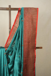 Rama Green Banarasi Silk Saree - SRRGBSS839