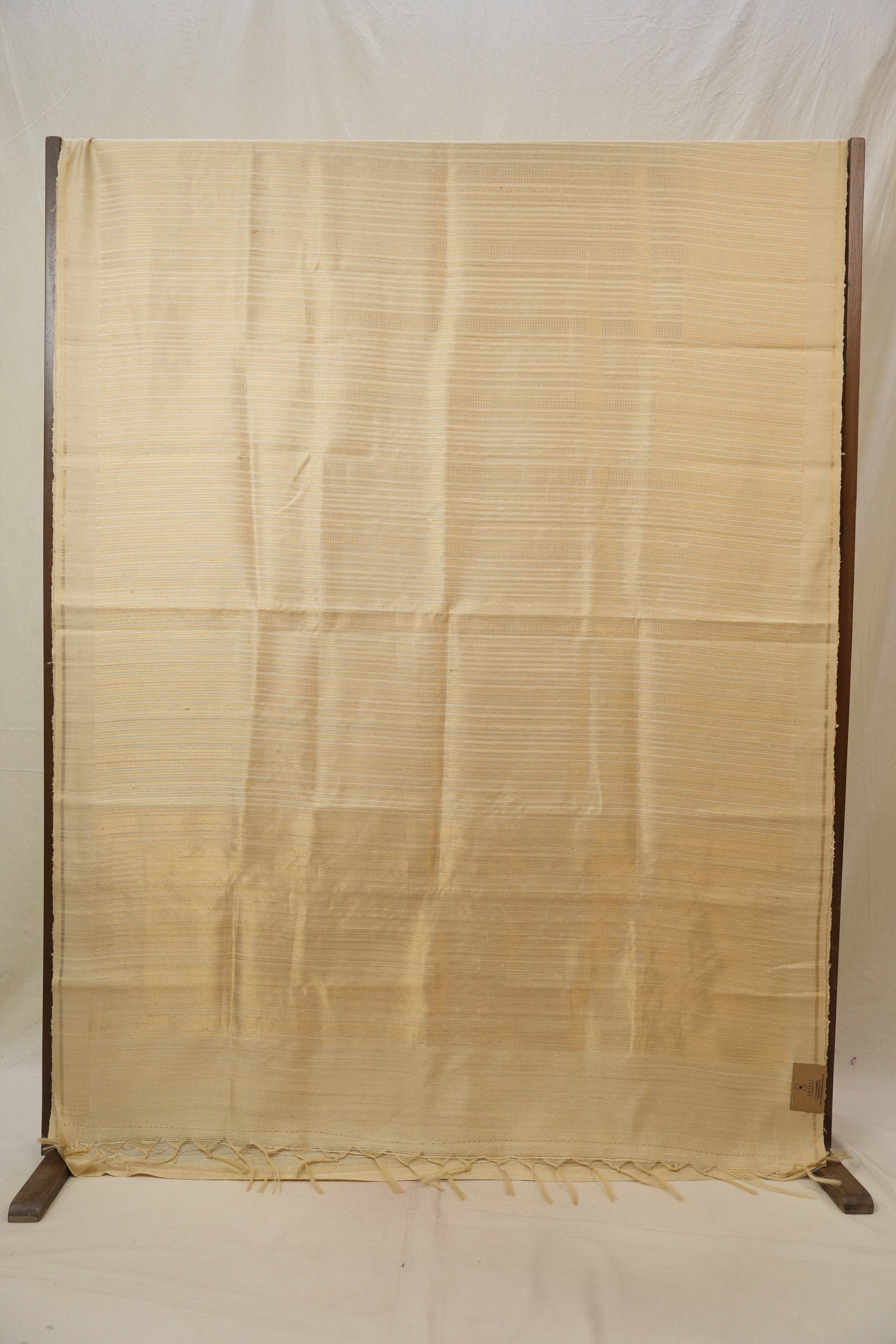 Cream Raw Silk Saree - SRCRSS966