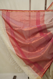 Ivory Maheshwari Saree - SRIMS994