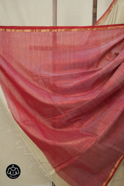 Ivory Maheshwari Saree - SRIMS994