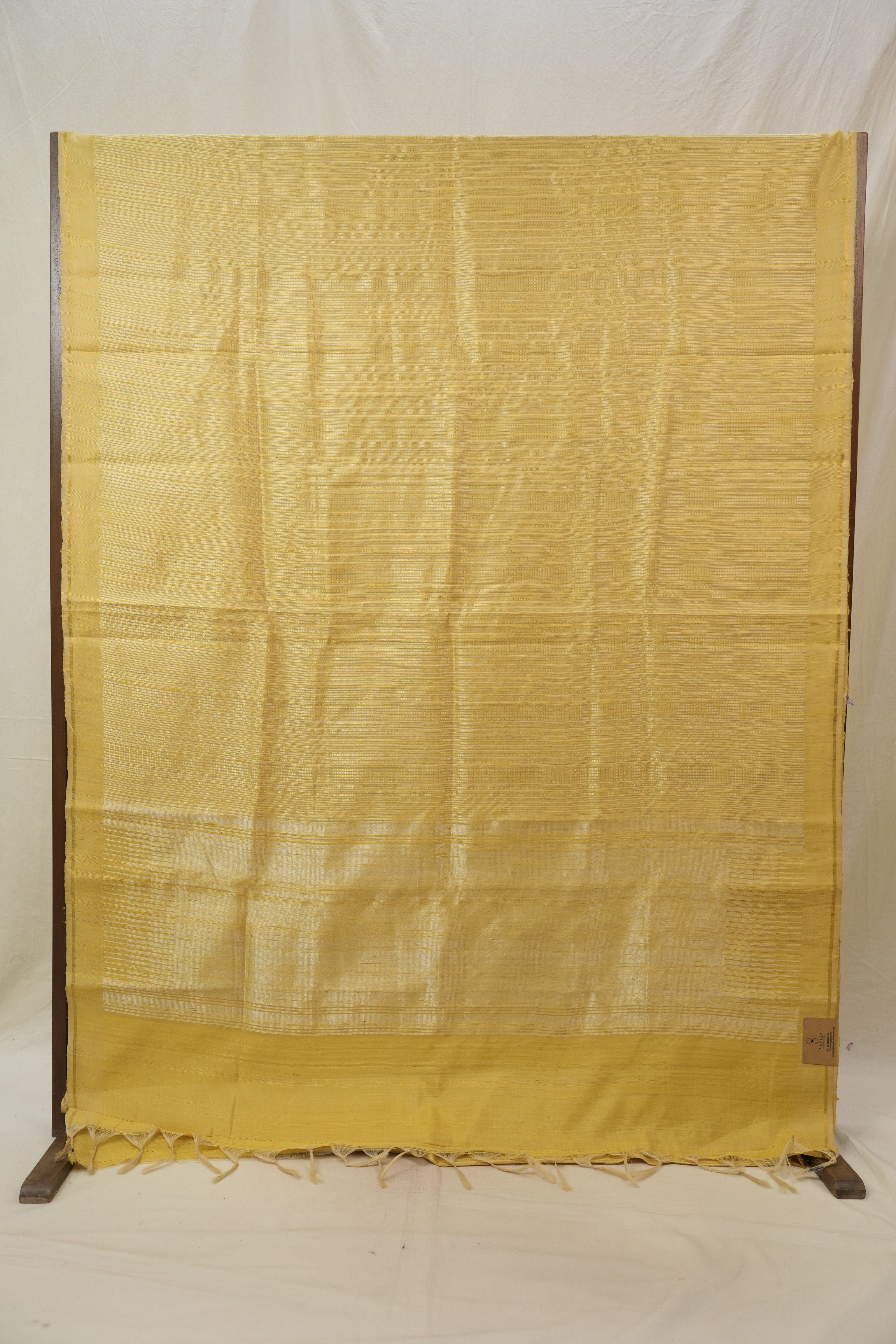 Light Gold Raw Silk Saree - SRLGRSS963