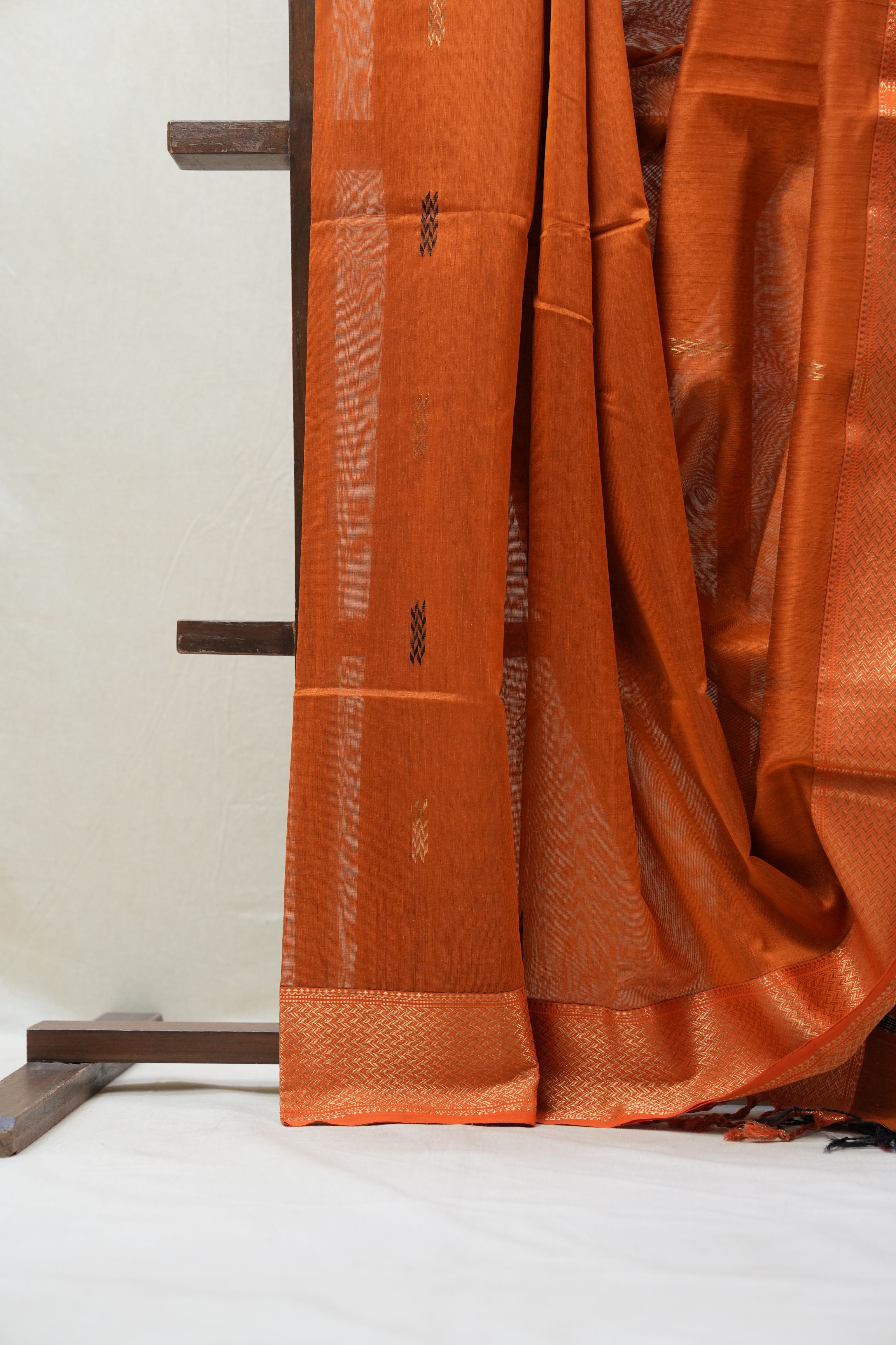 Orange Maheshwari Saree - SROMS682