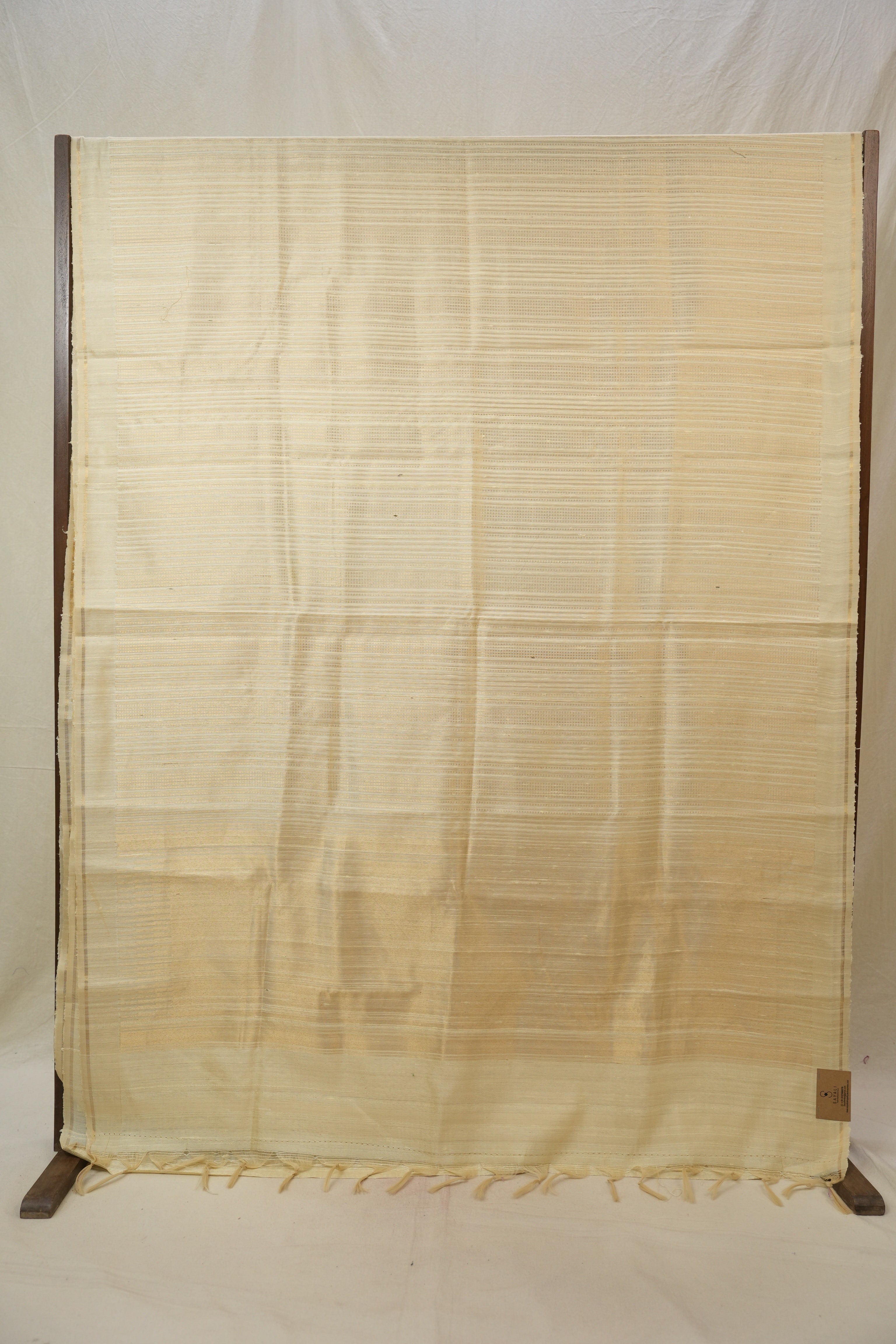 Cream Raw Silk Saree - SRCRSS968