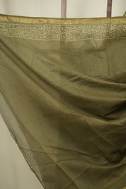 Moss Green Kota Doria Saree - SRMGKDS306