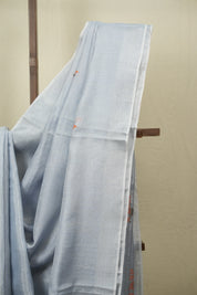 Powder Blue Tissue Linen Jamdani Saree - SRPBTLJS204
