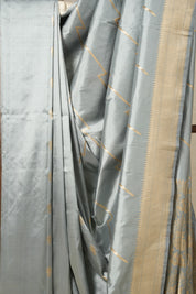 Metallic Grey Banarasi Silk Saree - SRMGBSS838