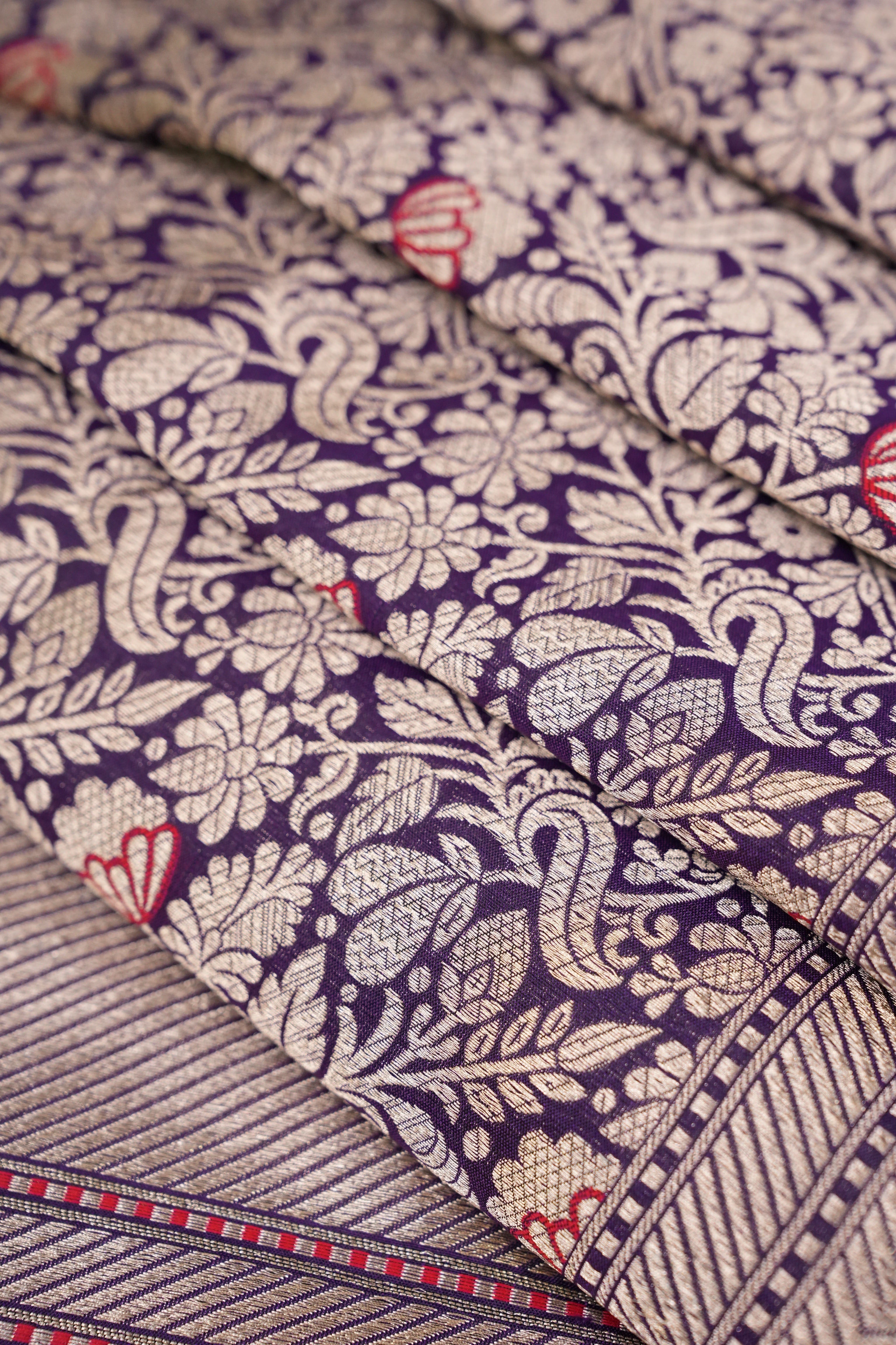 Indivarangi Banarasi Silk Saree - Saavari - SSIBSS24