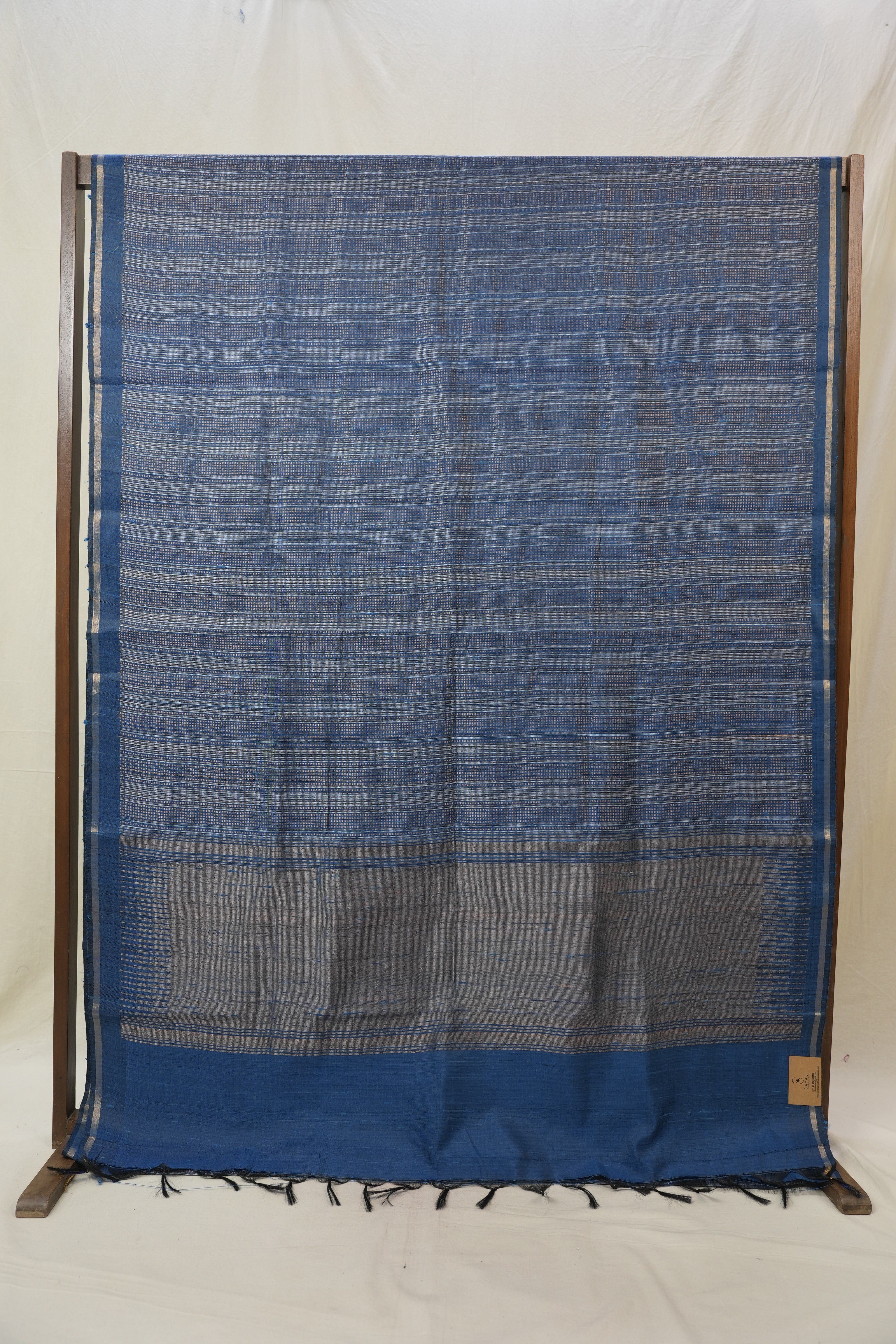 Peacock Blue Raw Silk Saree - SRPBRSS964