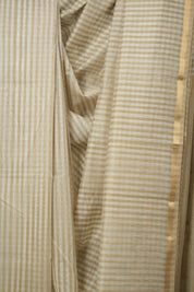 Beige Ivory Maheshwari Saree - SRBIMS992