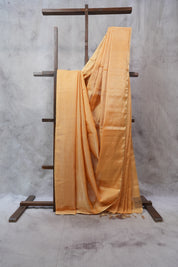 Peach-Orange Maheshwari Tissue Saree - SRPOMTS434