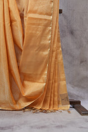Peach-Orange Maheshwari Tissue Saree - SRPOMTS434