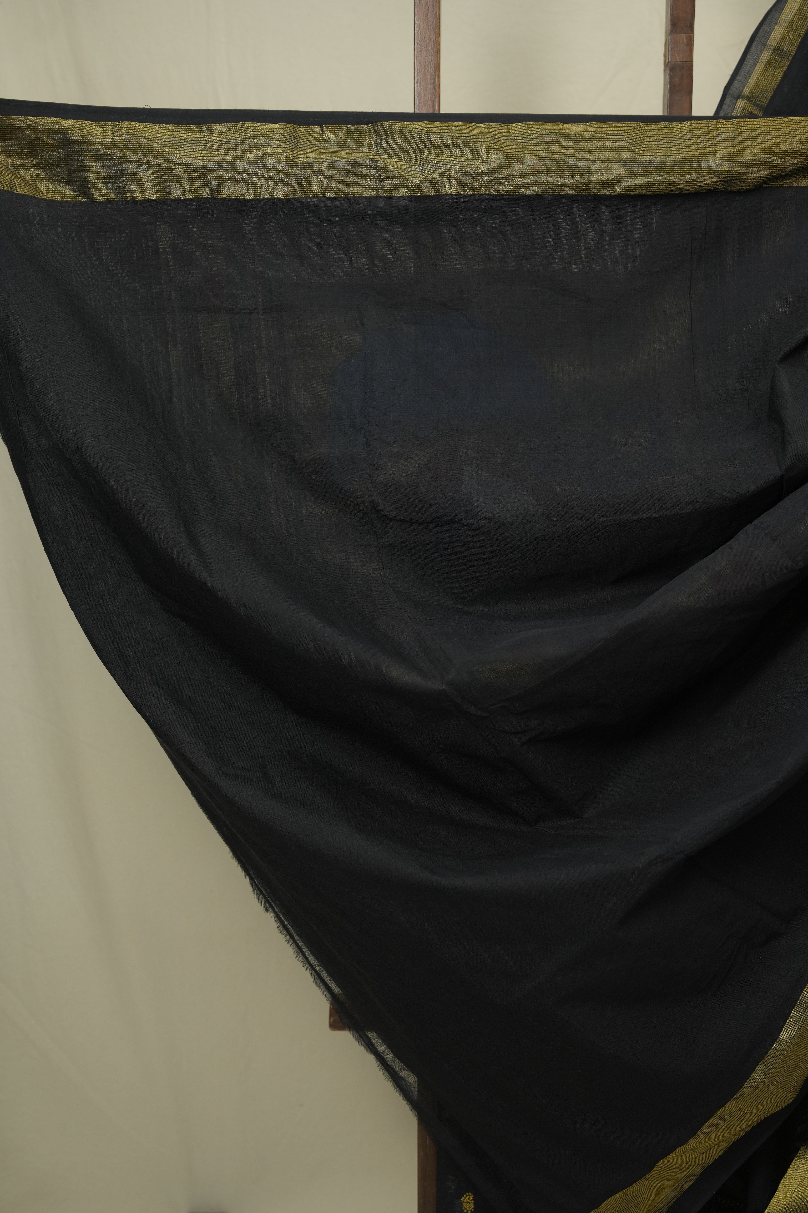 Black Cotton Paithani Saree - SRBCPS769