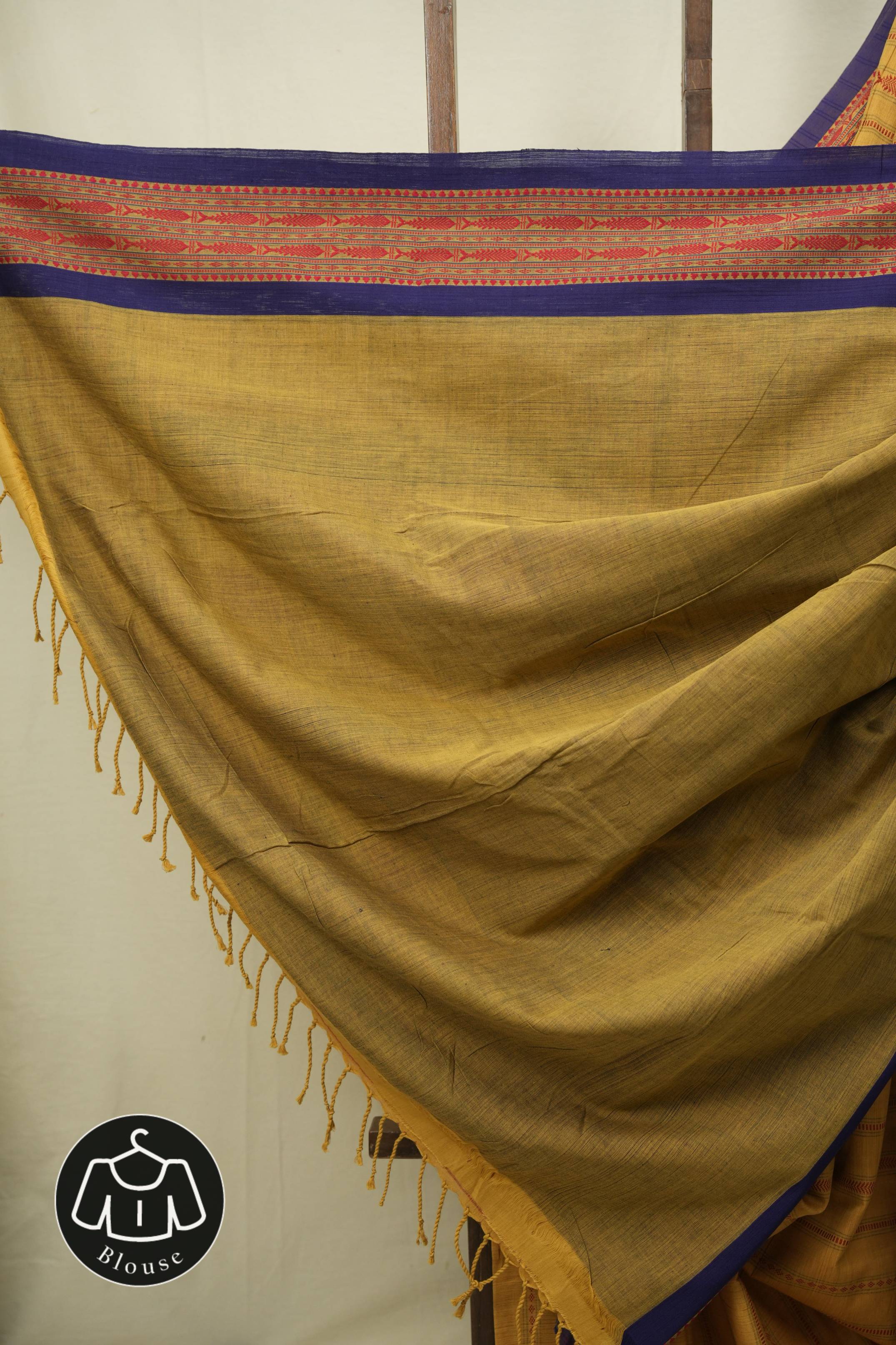 Mustard Bengal Cotton Saree - SRMBCS178