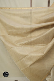 Beige Ivory Maheshwari Saree - SRBIMS992
