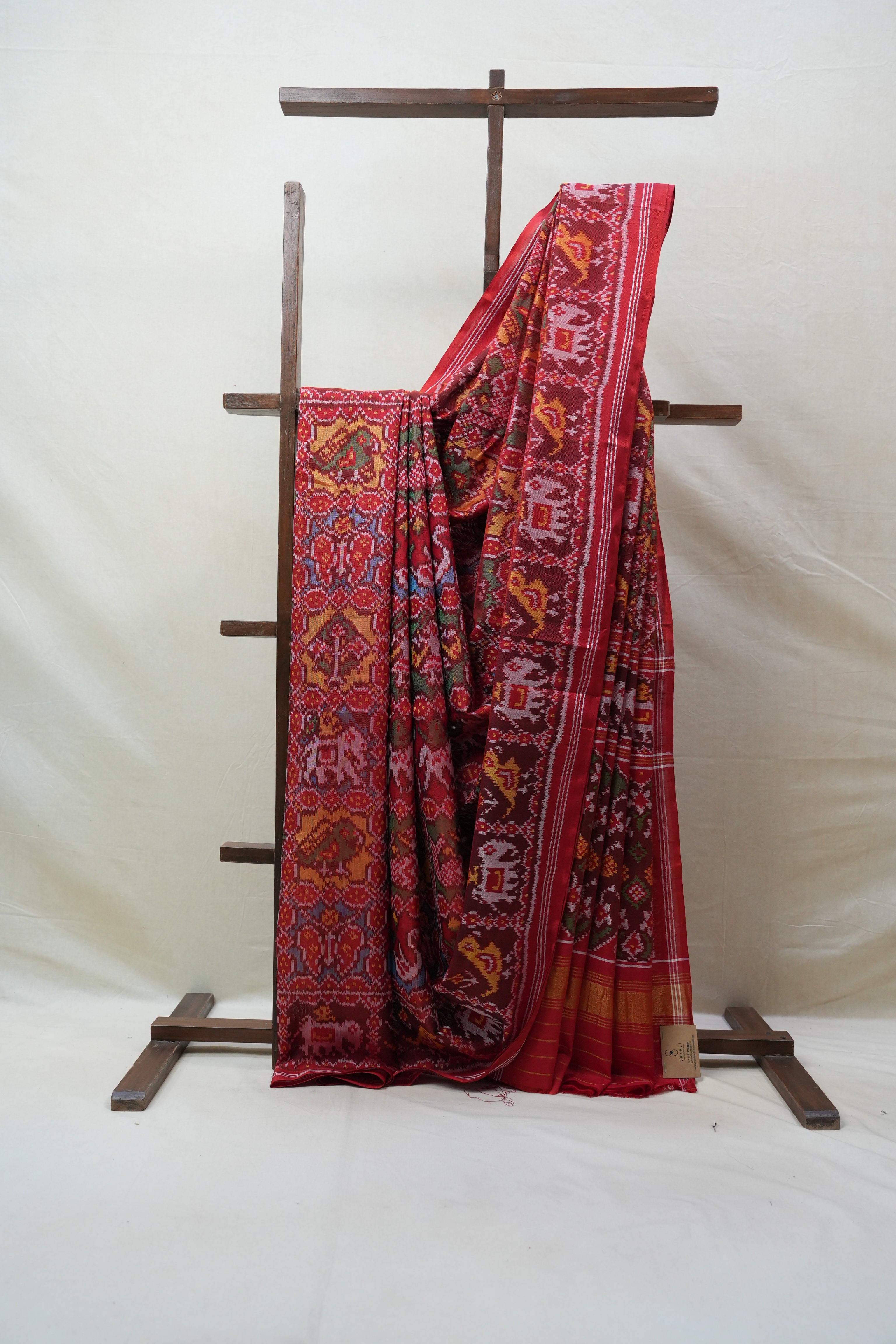 Maroon Rajkot Patola Silk Saree - SRMRPSS405