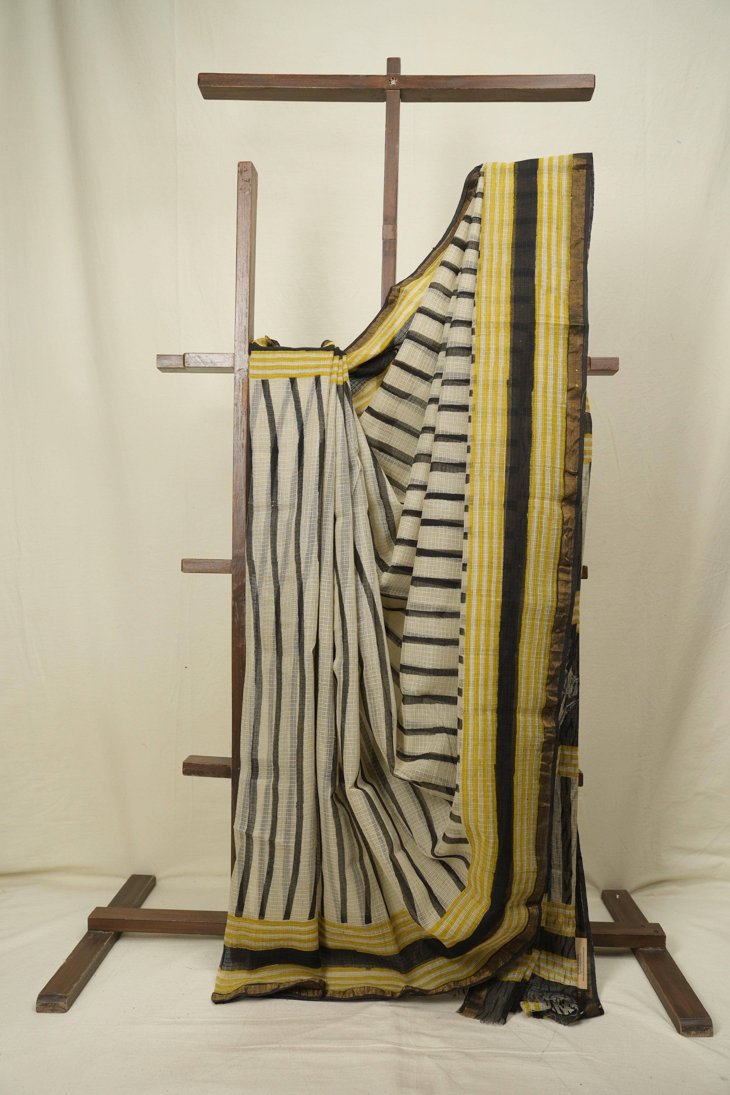 Off-White Kota Doria Saree - SROWKDS313