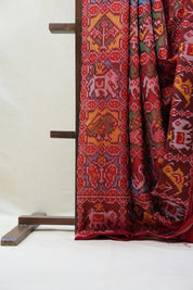 Maroon Rajkot Patola Silk Saree - SRMRPSS405