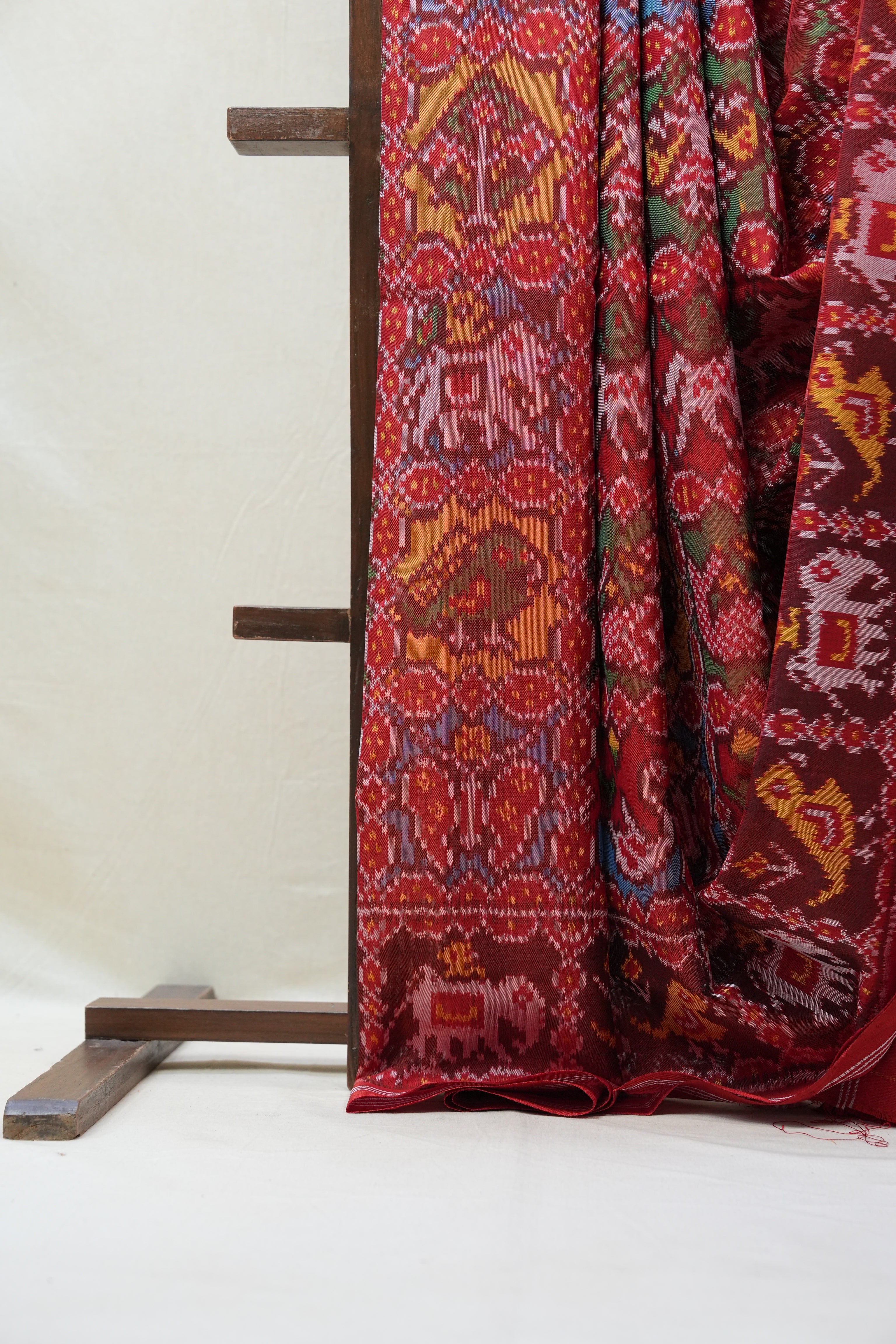 Maroon Rajkot Patola Silk Saree - SRMRPSS405