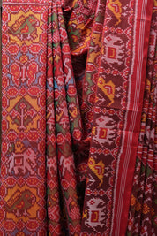 Maroon Rajkot Patola Silk Saree - SRMRPSS405