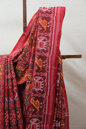 Maroon Rajkot Patola Silk Saree - SRMRPSS405