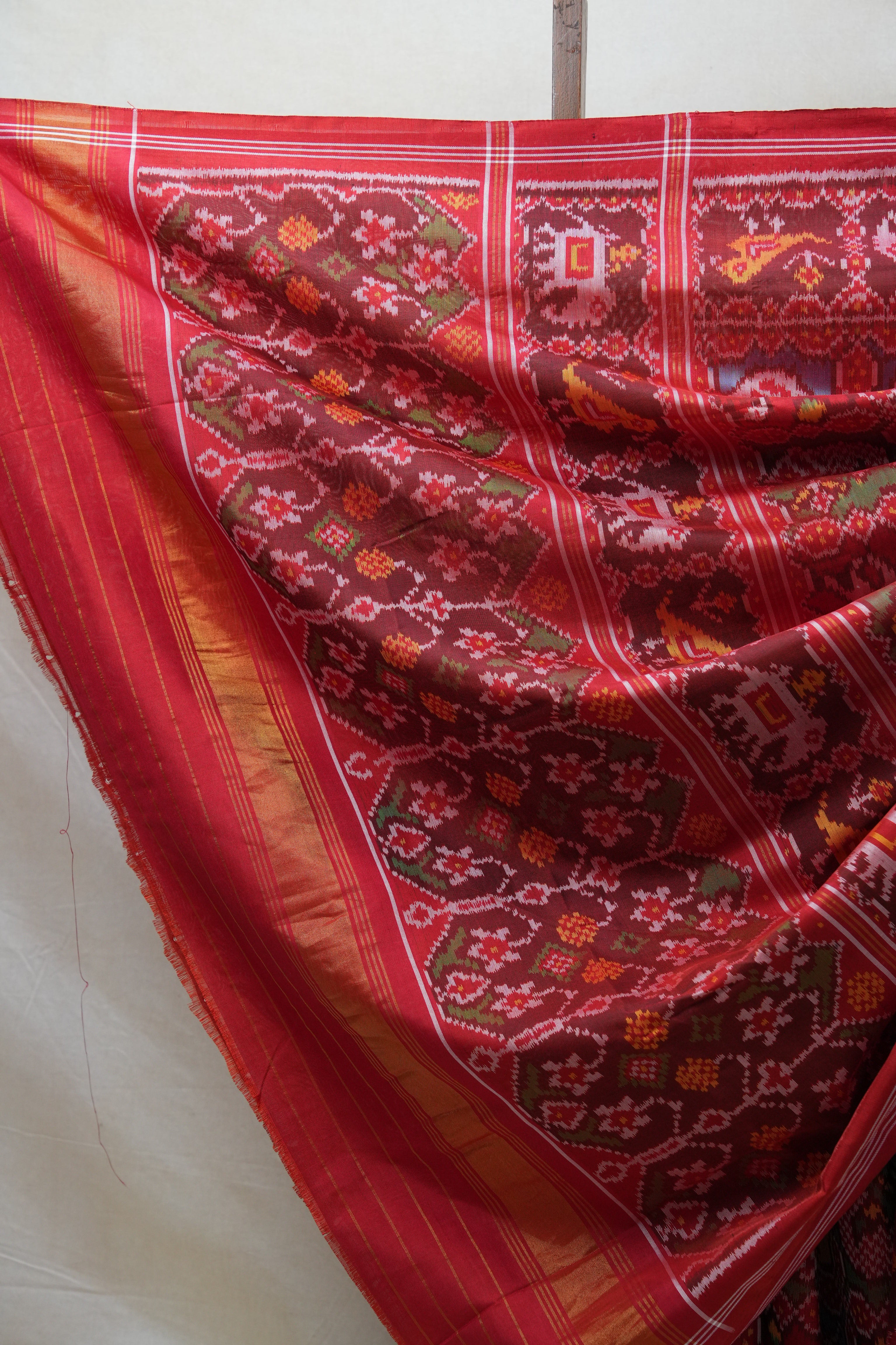 Maroon Rajkot Patola Silk Saree - SRMRPSS405