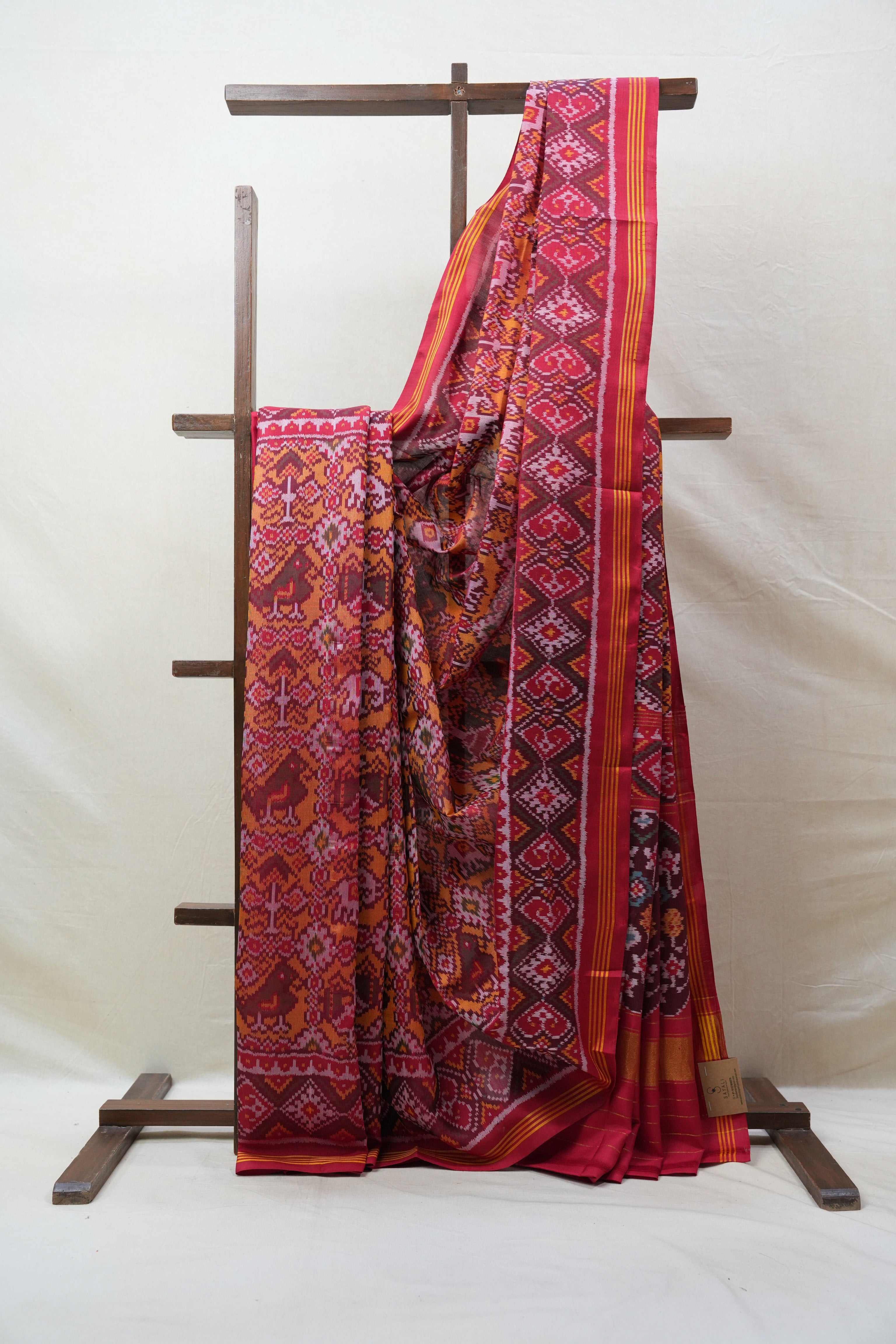 Maroon Rajkot Patola Silk Saree - SRMRPSS407