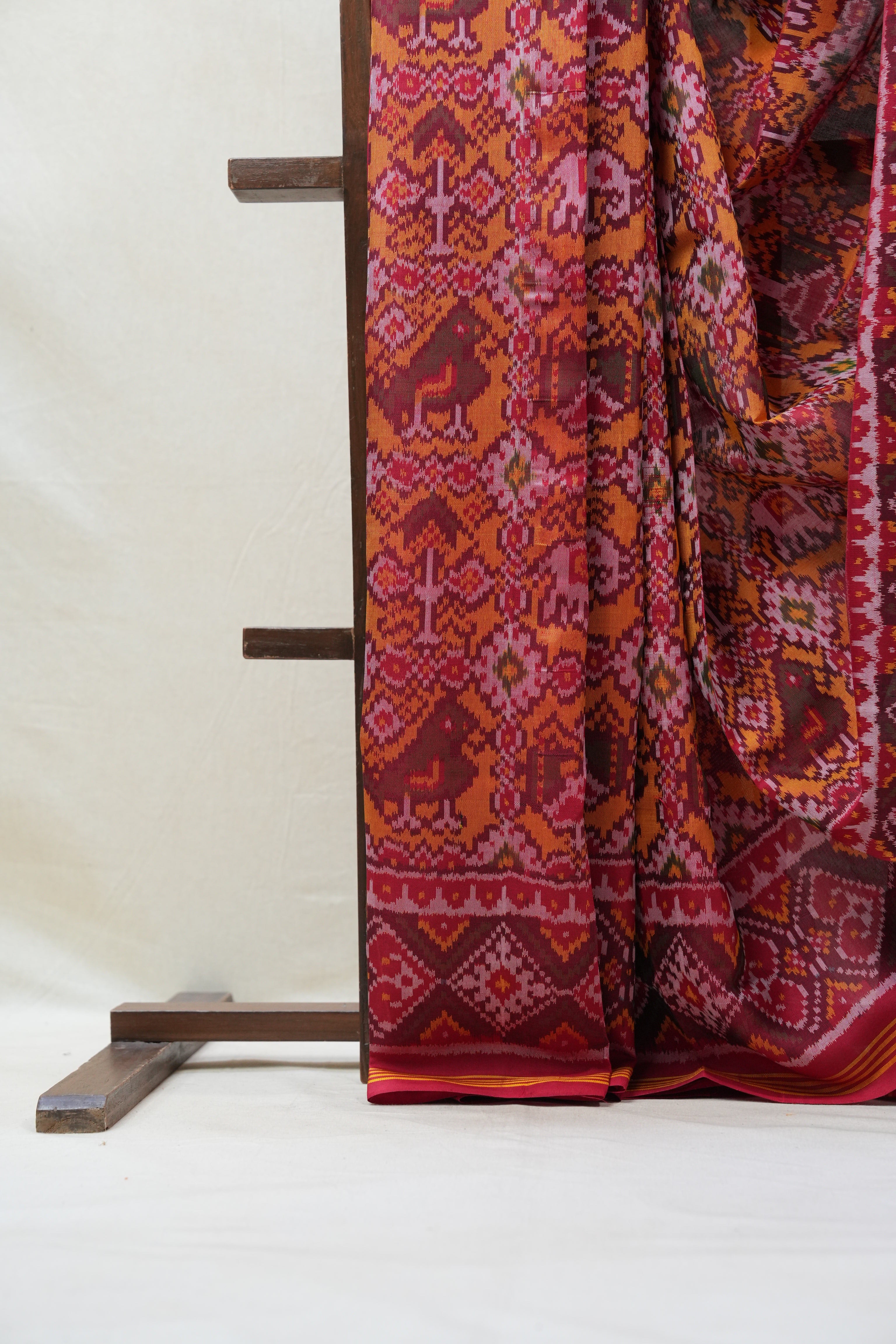 Maroon Rajkot Patola Silk Saree - SRMRPSS407