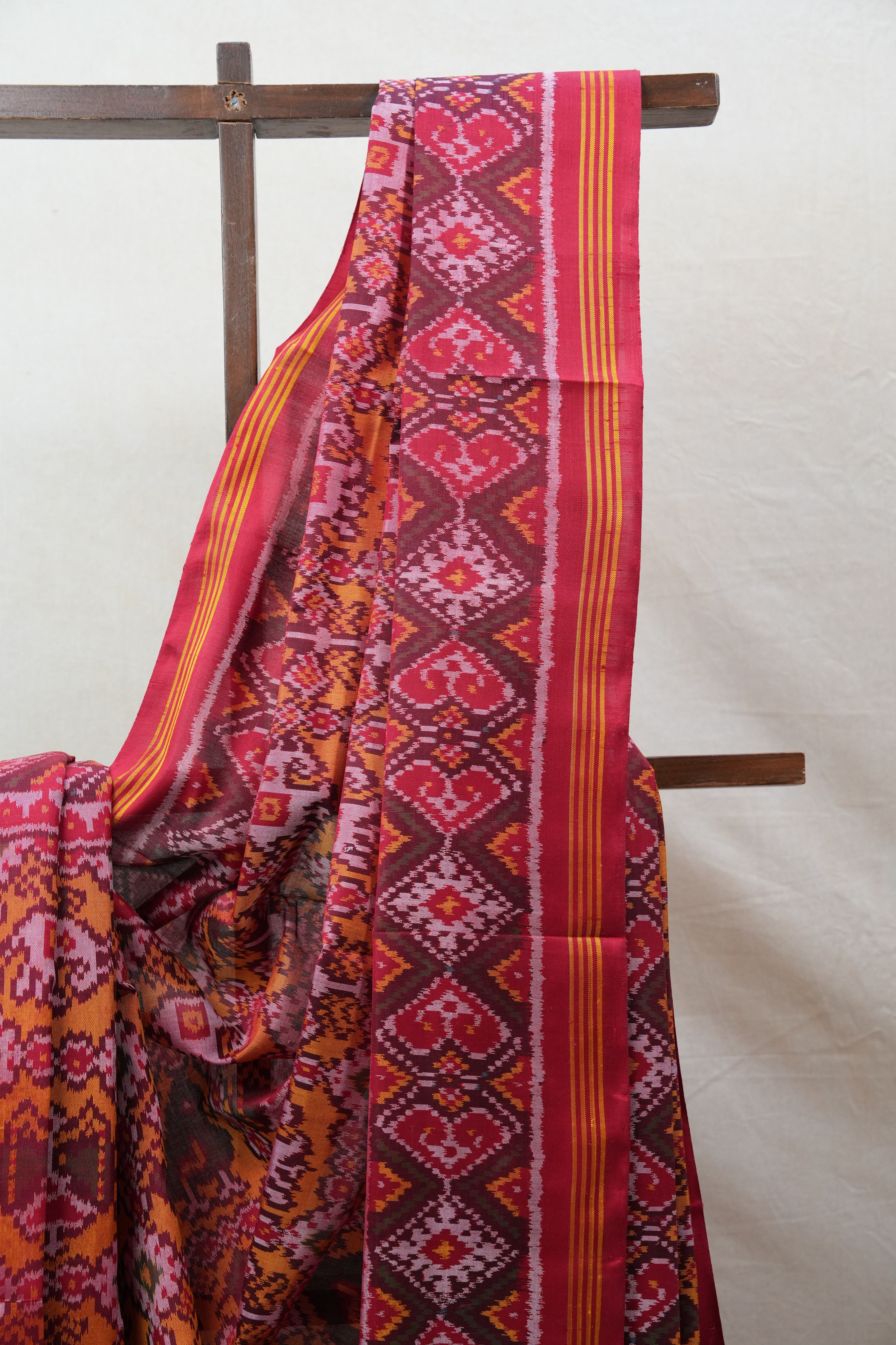 Maroon Rajkot Patola Silk Saree - SRMRPSS407