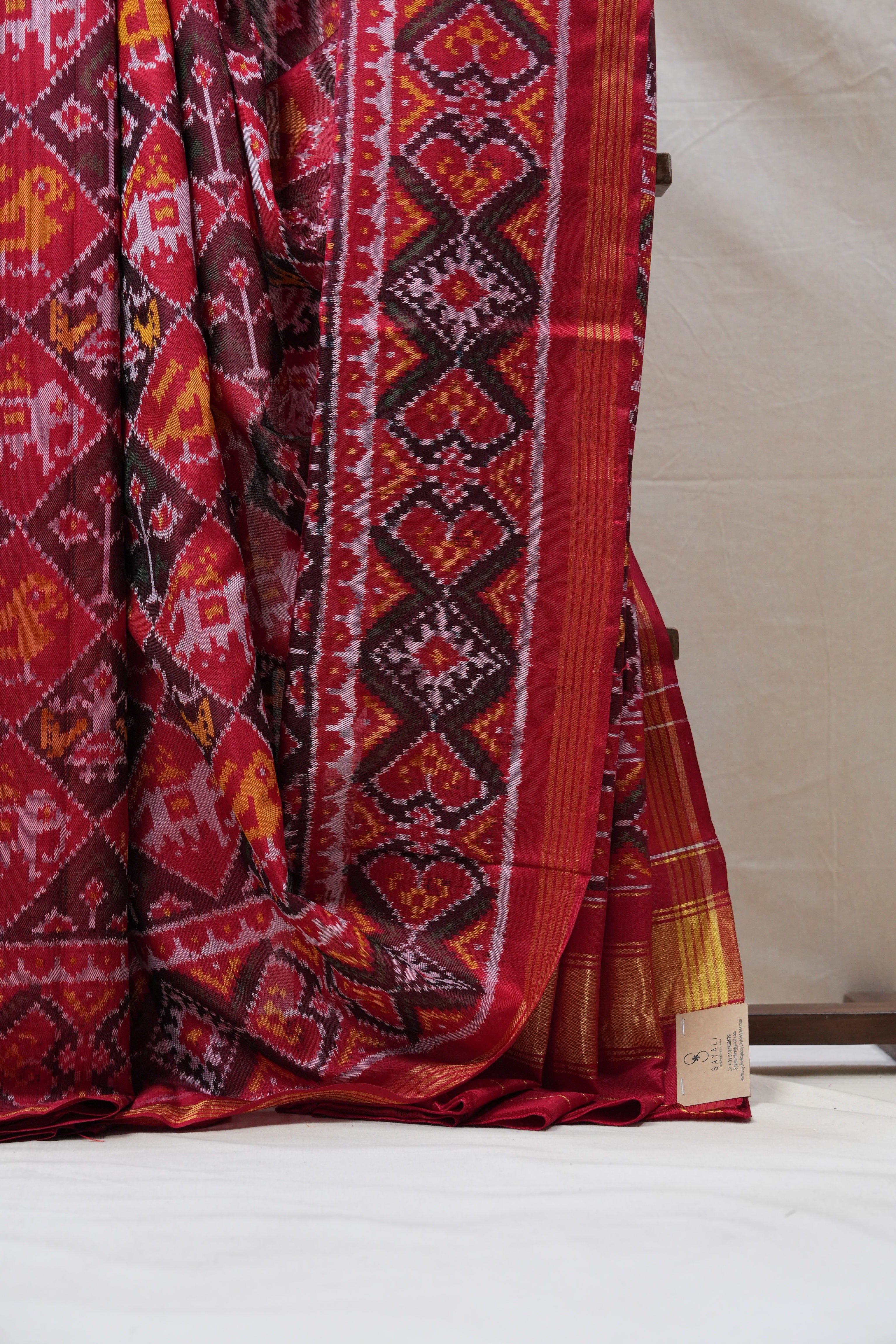 Maroon Rajkot Patola Silk Saree - SRMRPSS410