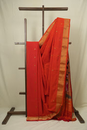Orange Cotton Paithani Saree - SROCPS767