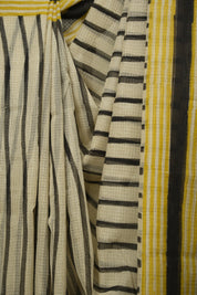 Off-White Kota Doria Saree - SROWKDS313