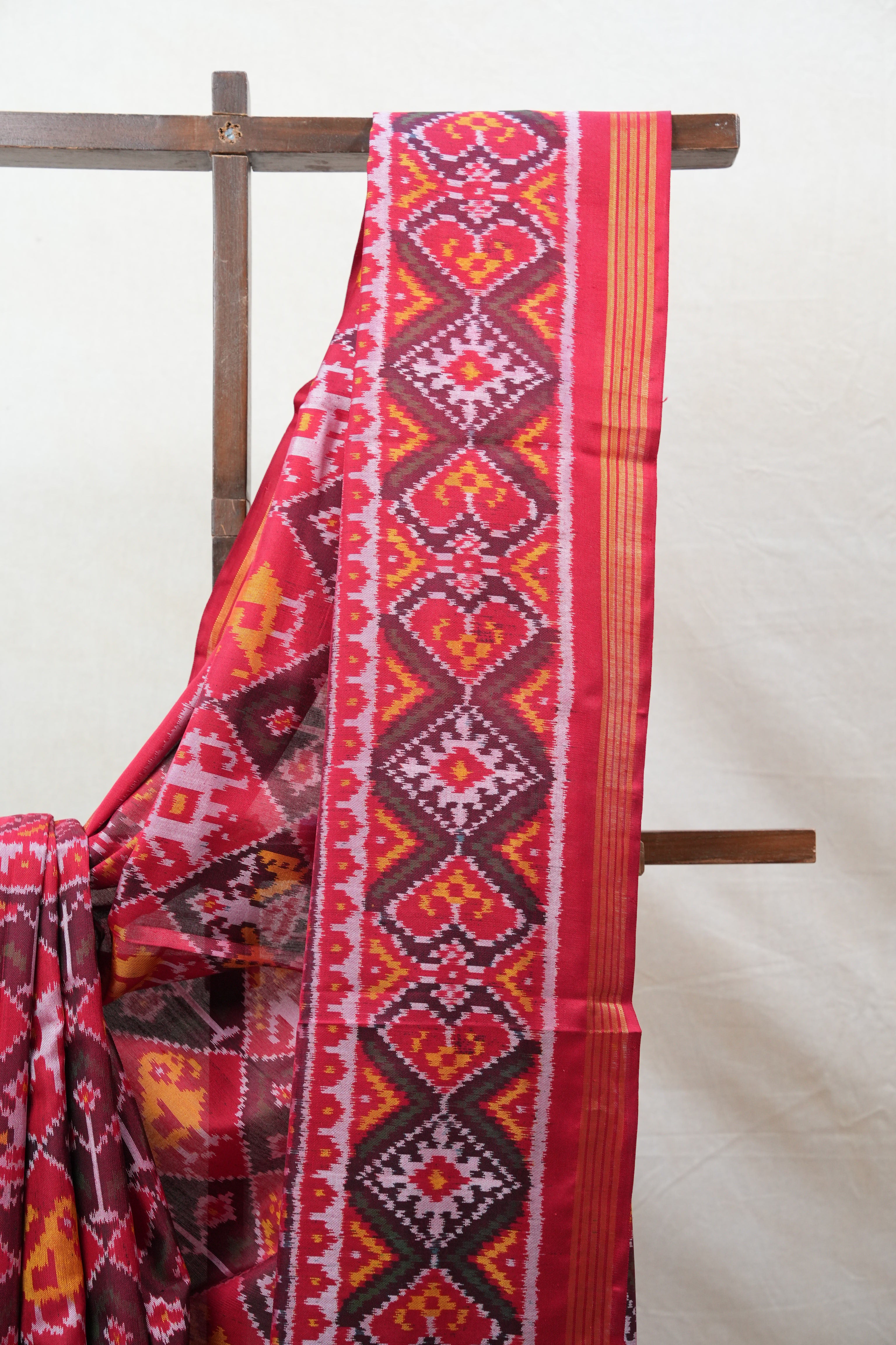 Maroon Rajkot Patola Silk Saree - SRMRPSS410