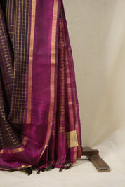 Coffee Brown Raw Silk Saree - SRCBRSS918