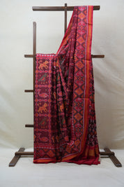 Maroon Rajkot Patola Silk Saree - SRMRPSS414