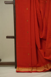 Orange Cotton Paithani Saree - SROCPS767