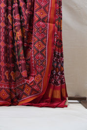Maroon Rajkot Patola Silk Saree - SRMRPSS414