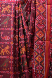 Maroon Rajkot Patola Silk Saree - SRMRPSS414