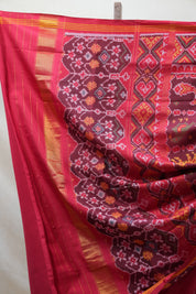 Maroon Rajkot Patola Silk Saree - SRMRPSS414